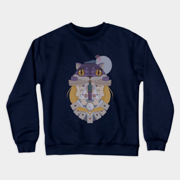 Alice in Wonderland Crewneck Sweatshirt by maniacodamore